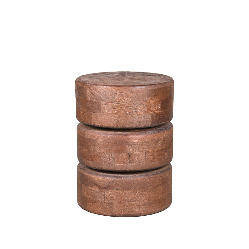 LABEL51 Bijzettafel Milly – Massief Mangohout – Ø35 cm